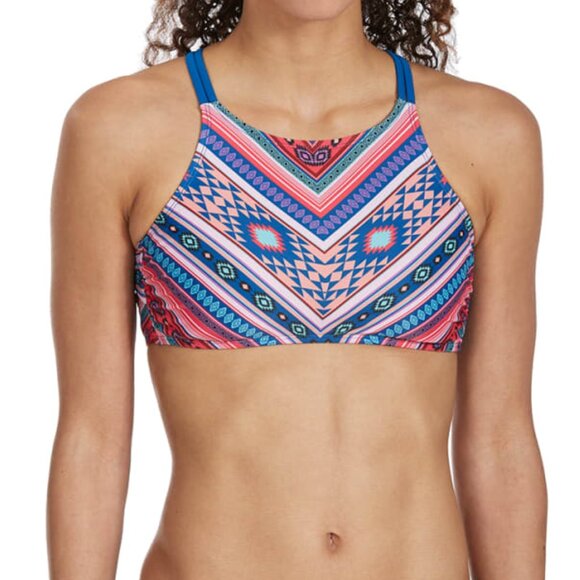 99 DEGREES Juniors' Sweet Santa Fe High-Neck Halter Bikini Top XL EUC - Picture 1 of 8